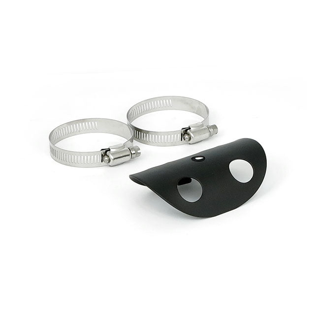 Universal Bullet Hole Heat Shield 4" Long Black