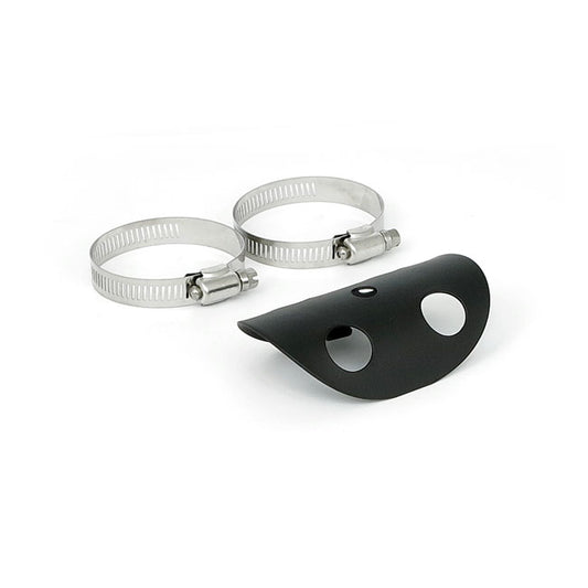 Universal Bullet Hole Heat Shield 4" Long Black