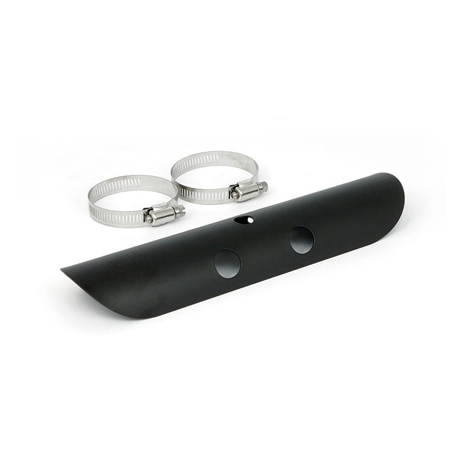 Universal Bullet Hole Heat Shield 10" Long Black