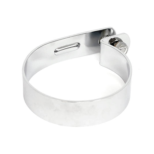 Muffler Short P-Clamp 3-1/4". Chrome Steel