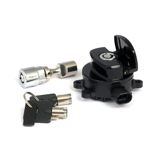 11-up Ignition Switch, Side Hinge Type. Black