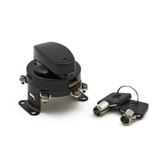 FL Style Ignition Switch. 5-pole, Round Key, Black