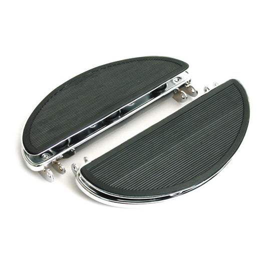 Oval Early FL Floorboards. with Dampers. Chrome