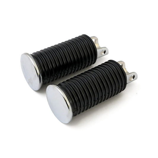 OEM Style Foot Pegs, Large Diameter. Chrome End Cap