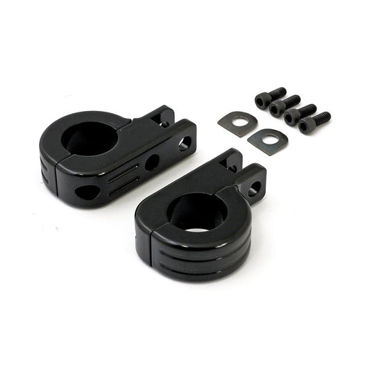 Engine Guard Foot Peg Mount Kit. 1-1/2" (38mm) Tubing. Black