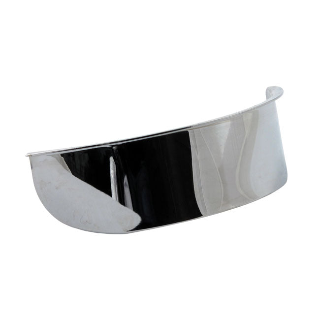 Smooth Headlamp Visor. 5-3/4". Chrome