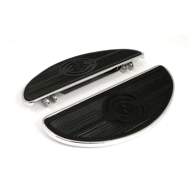 Oval Early Style Floorboards. Solid. Chrome
