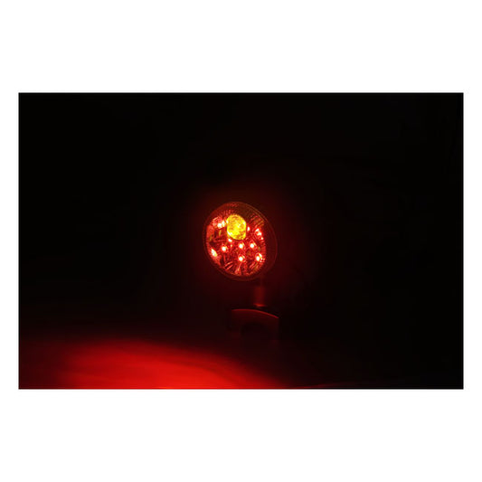 3-1 LED Bullet Taillight / Turn Signal Combo. Chrome. Amber