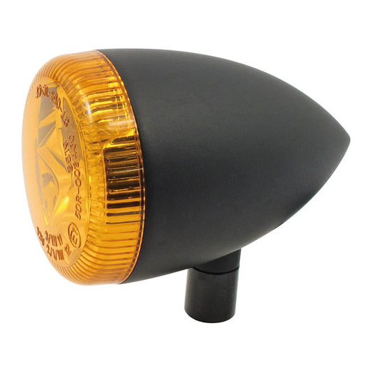3-1 LED Bullet Taillight / Turn Signal Combo. Black. Amber