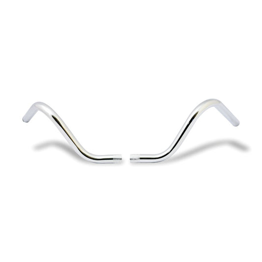 2-piece Buckhorn Style Handlebar 1" Chrome