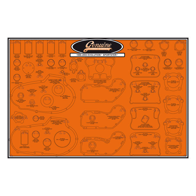 James Gaskets Gasket & seal board. 86-03 Evo Sportster