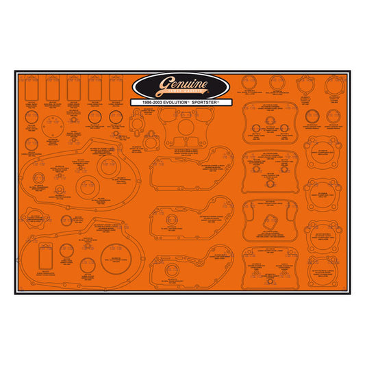 James Gaskets Gasket & seal board. 86-03 Evo Sportster