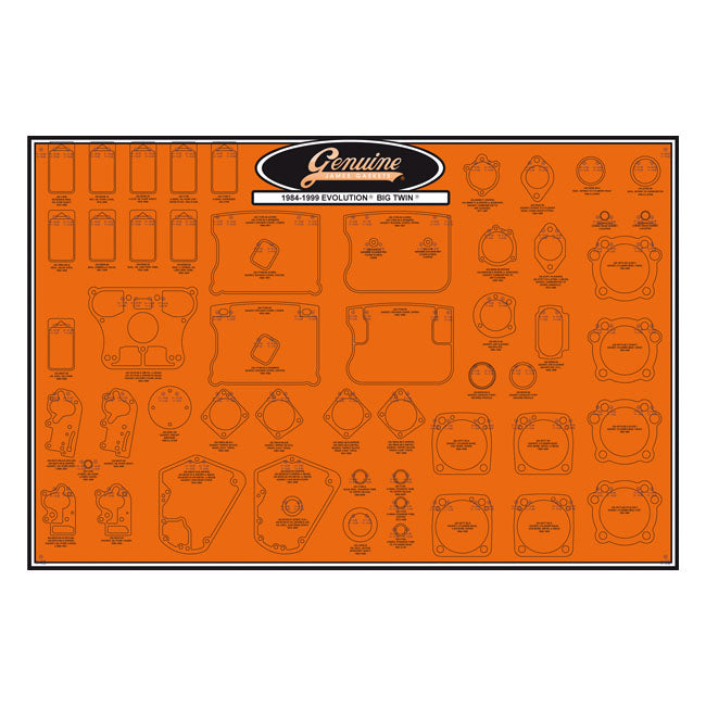 James Gaskets Gasket & seal board. Evolution Big Twin