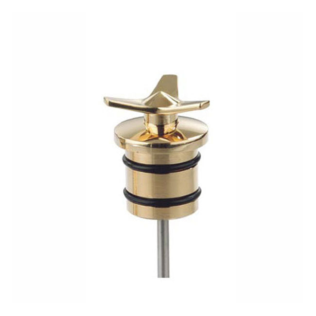 Kustom Tech Spinner oil tank plug. Brass. Polished - Kustom Tech motorcycle part