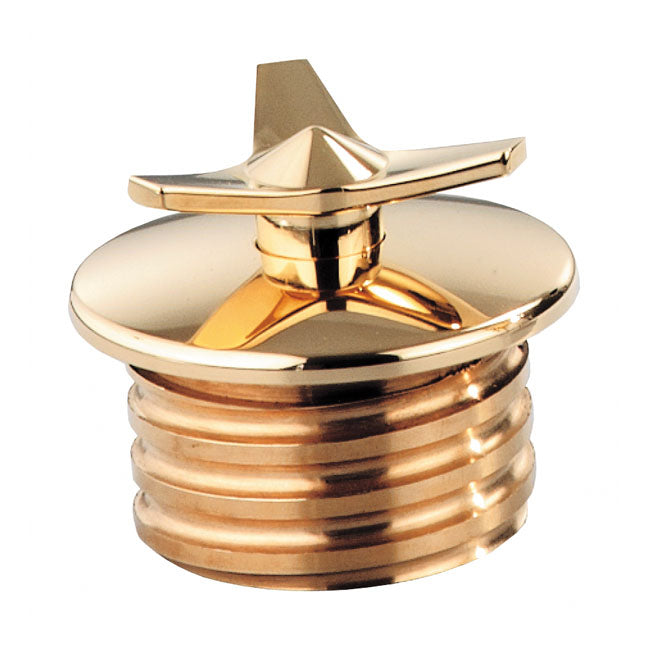 Kustom Tech Spinner gas cap. Vented. Brass - Kustom Tech motorcycle part