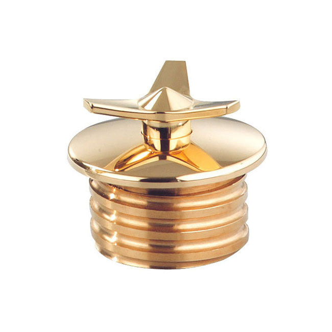 Kustom Tech Spinner gas cap. non vented. Brass - Kustom Tech motorcycle part