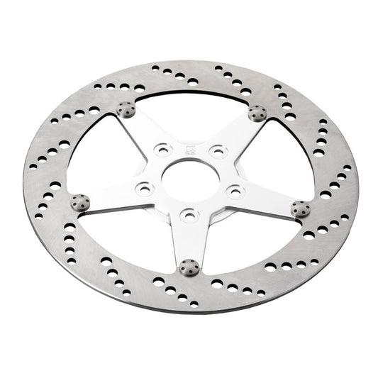 Kustom Tech front right brake rotor 11.5" stainless,polish centre - Kustom Tech motorcycle part