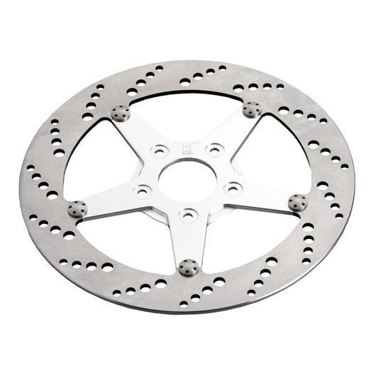 Kustom Tech front left brake rotor 11.5" stainless,polish centre - Kustom Tech motorcycle part