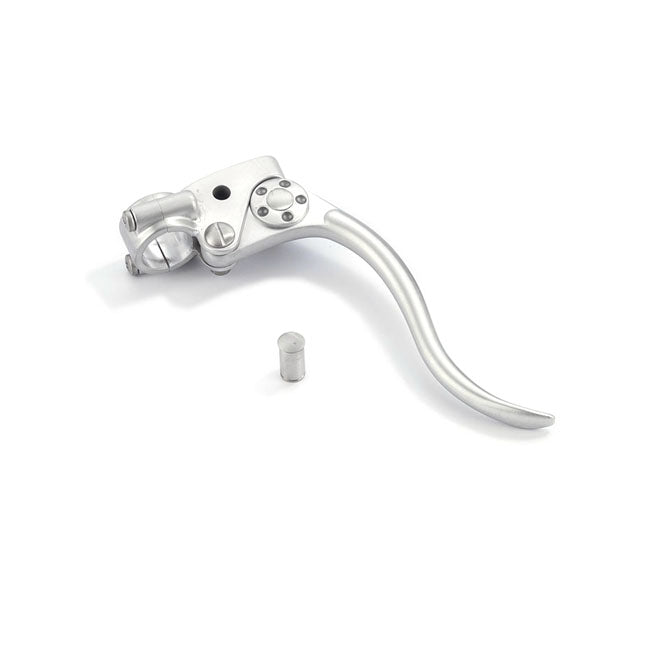 Kustom Tech DeLuxe mechanical brake lever assembly. Satin - Kustom Tech motorcycle part