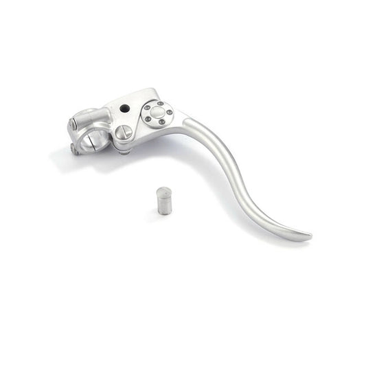 Kustom Tech DeLuxe mechanical brake lever assembly. Satin - Kustom Tech motorcycle part