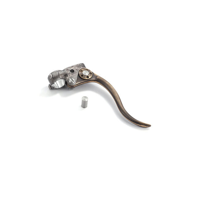 Kustom Tech DeLuxe mechanical brake lever assembly. Brass/alu - Kustom Tech motorcycle part