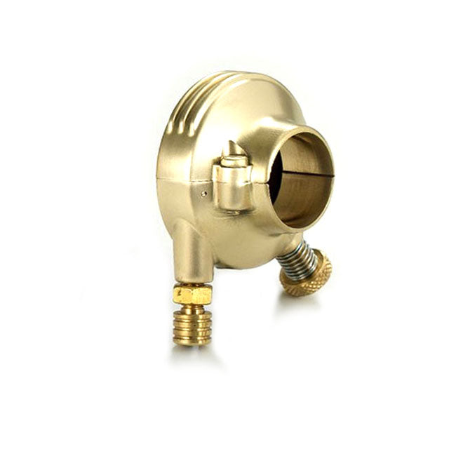 Kustom Tech DeLuxe external throttle housing. Satin brass - Kustom Tech motorcycle part