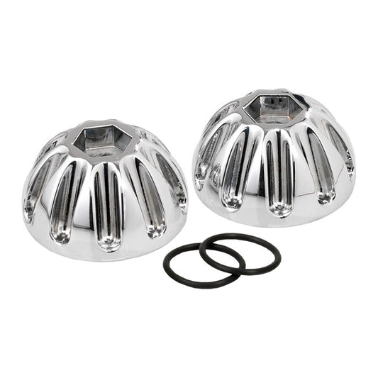 Kustom Tech Knuckle rocker nuts. Groove, chrome finish - Kustom Tech motorcycle part