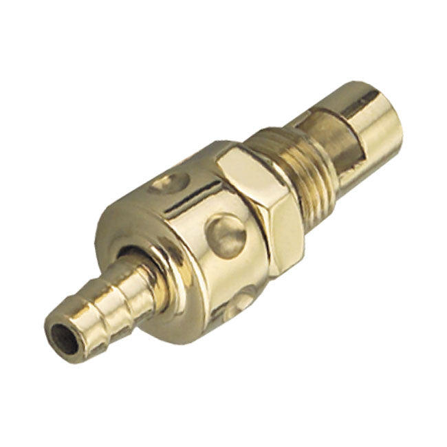 Kustom Tech in-line fuel valve for S&S B carb. Brass - Kustom Tech motorcycle part
