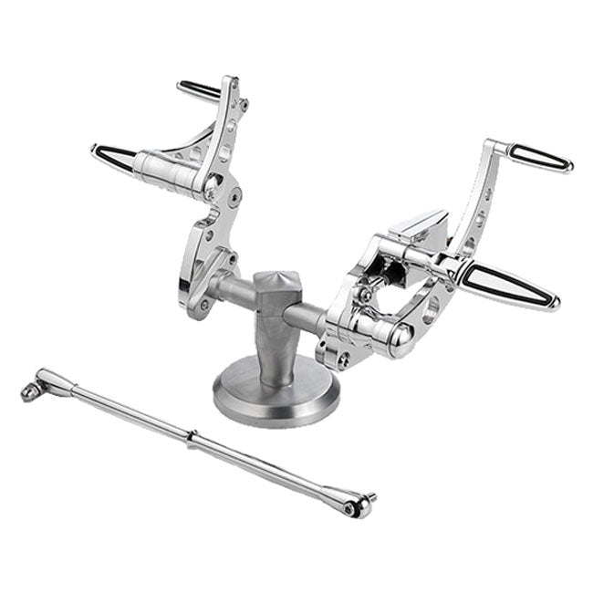Kustom Tech Classic Style forward controls. Polished - Kustom Tech motorcycle part