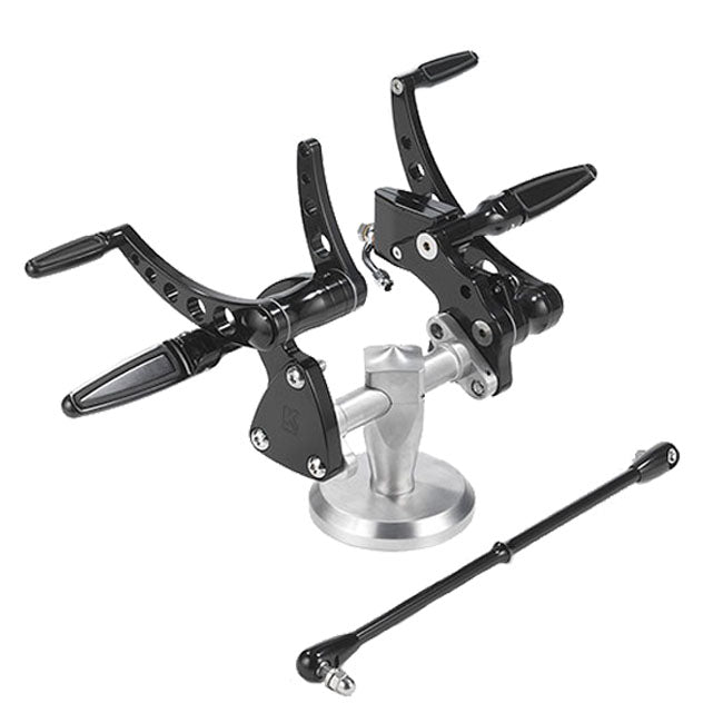 Kustom Tech Classic Style forward controls. Black - Kustom Tech motorcycle part