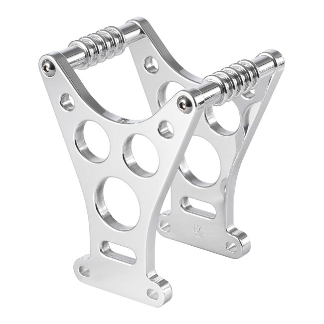 Kustom Tech Dragster style fork brace. Polished - Kustom Tech motorcycle part