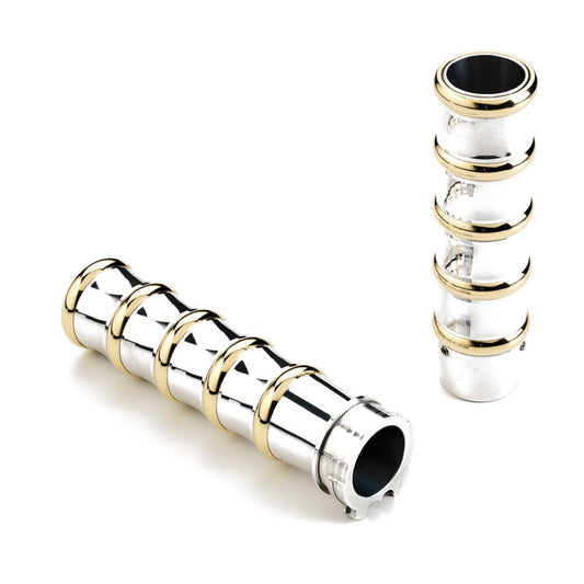 Kustom Tech vintage grips polished aluminium/brass - Kustom Tech motorcycle part