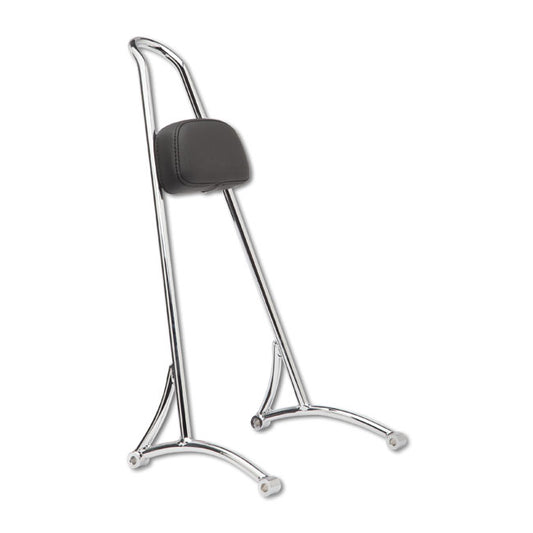 Burly, sissy bar. 20" Chrome, with backrest pad 04-22 XL Sportster