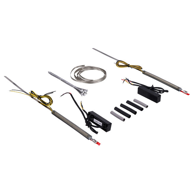Custom Dynamics TruWRAPZ LED Turn Signals - Smoke Tube / Amber LEDs / Chrome Stainless - Custom Dynamics turn signals at Pedro's Parts