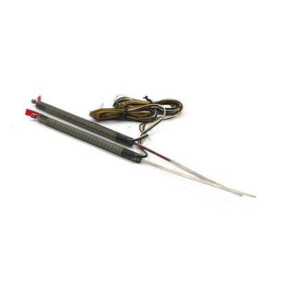 Custom Dynamics TruWRAPZ LED Turn Signals - Smoke Tube / Amber LEDs / Chrome Stainless - Custom Dynamics turn signals at Pedro's Parts