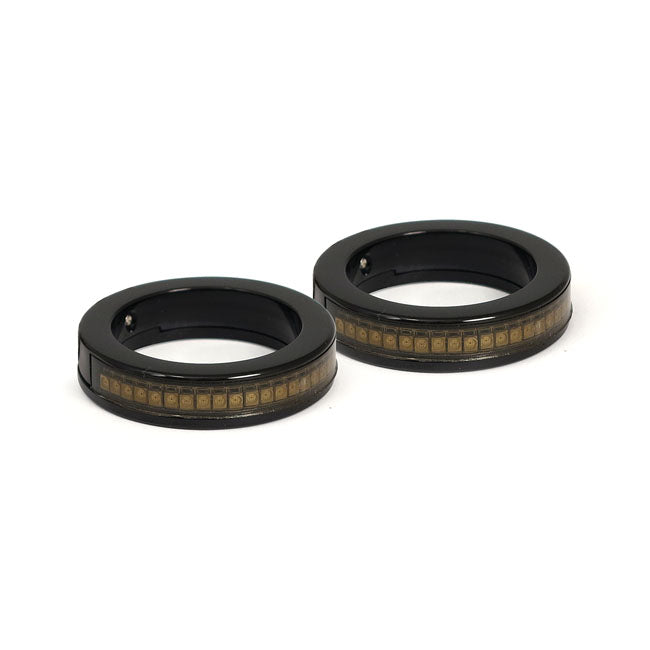 Custom Dynamics Eclipze LED Fork Wrap-Around Turn Signal - Clear Lens / Gloss Black
