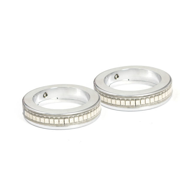 Custom Dynamics Eclipze LED Fork Wrap-Around Turn Signal - Smoke Lens / Chrome