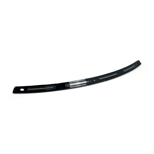 Custom Dynamics TruFLEX Batwing Turn Signal LED Trim Tube - Turn / Signal / LED / Trim / Tube / Smoke Lens / White LEDs / Black / Stainless - Custom Dynamics windshields trims at Pedro's Parts