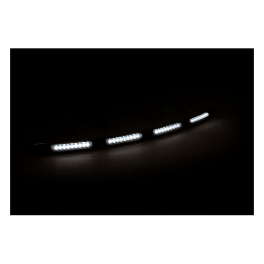Custom Dynamics TruFLEX Batwing Turn Signal LED Trim Tube - Turn / Signal / LED / Trim / Tube / Smoke Lens / Amber / White / Chrome Stainless - Custom Dynamics windshields trims at Pedro's Parts