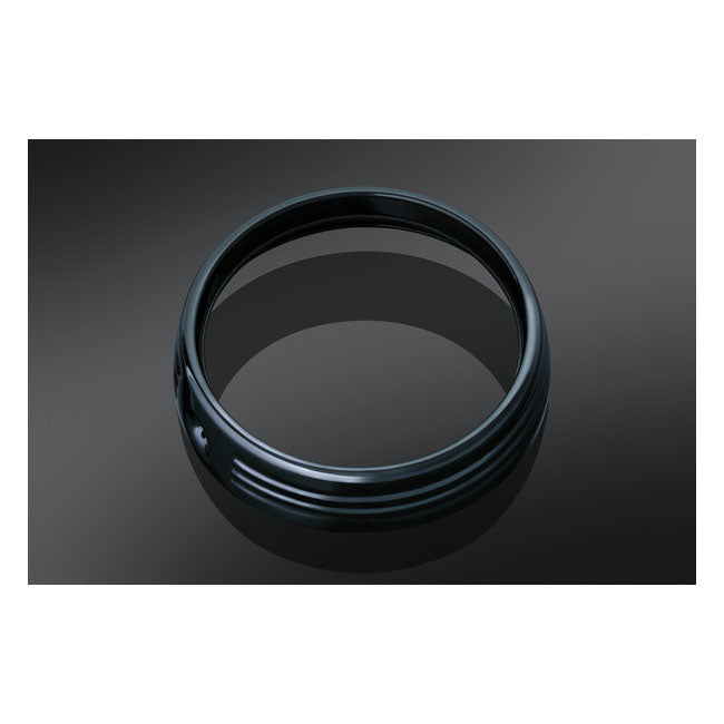 Kuryakyn, 7" Headlamp Trim Ring. Gloss Black