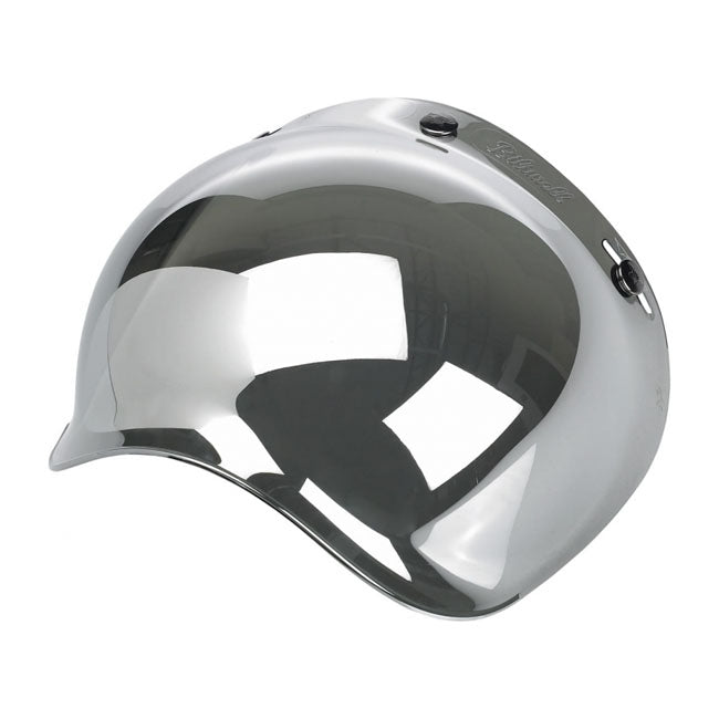Biltwell Bubble Shield Anti-Fog - Chrome - Helmet Visors at Pedro’s Parts