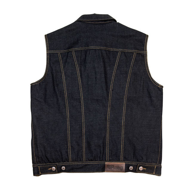 Roeg Kale Wax Denim Vest-Sticky Blue