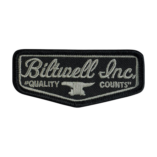 Biltwell Logo patch 3" black/grey from Biltwell at Pedro’s Parts