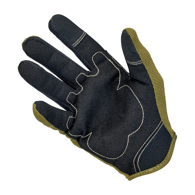 Biltwell Moto Gloves olive/black/tan from Biltwell at Pedro’s Parts