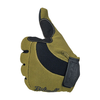 Biltwell Moto Gloves olive/black/tan from Biltwell at Pedro’s Parts