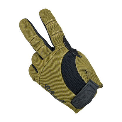 Biltwell Moto Gloves olive/black/tan from Biltwell at Pedro’s Parts