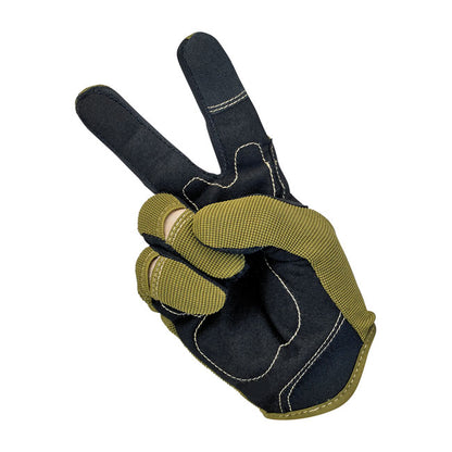 Biltwell Moto Gloves olive/black/tan from Biltwell at Pedro’s Parts