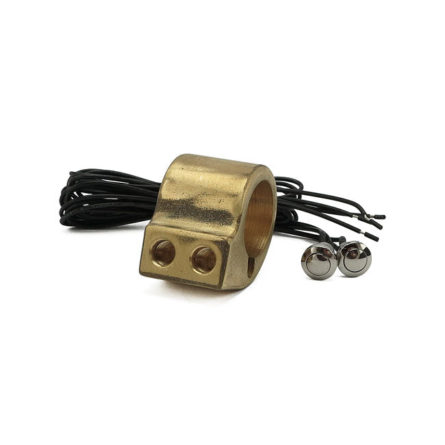 Wannabe Choppers WannaButton 1 Inch Switch Housing - Brass