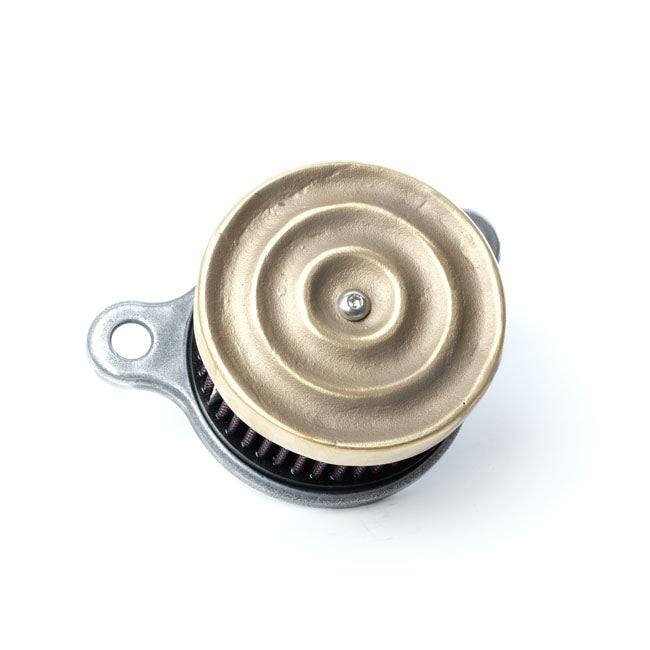 Wannabe Choppers WannaSucker Wave Air Cleaner - Brass - 91-22 XL Sportster (Excl. XR1200) (NU)