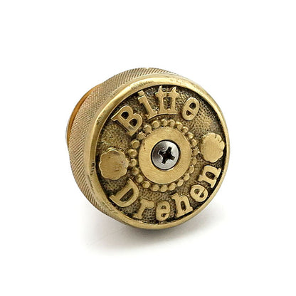 Wannabe Choppers Bitte Drehen Gas Cap - Brass - 83-95 H-D (NU)